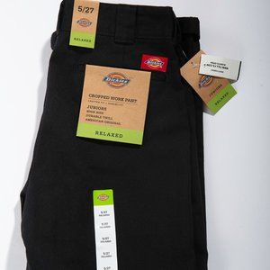 Dickies High Rise Cropped Relaxed Work Pant -black